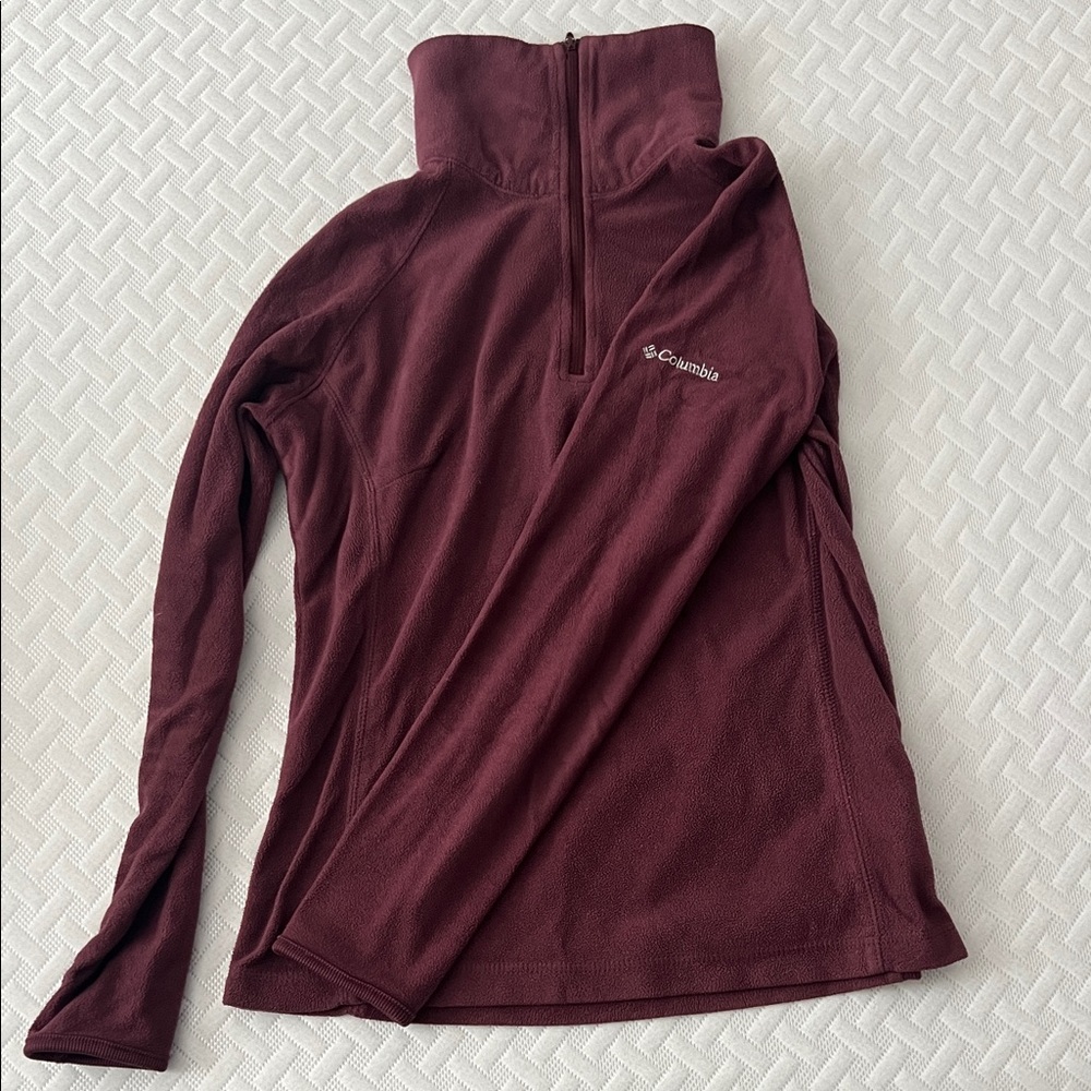 Columbia Women's Maroon Quarter-Zip Sweatshirt